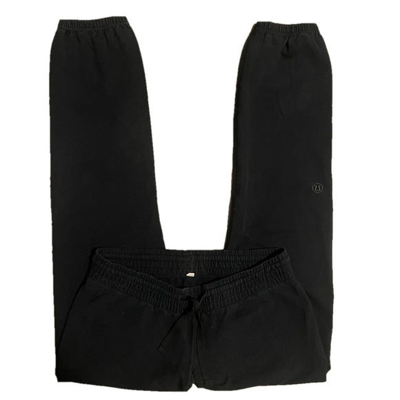 lululemon athletica Pants - lululemon athletica Black Track Pants women 6 Feel Good Sweatpants Joggers Gym